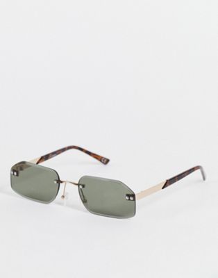 Topshop metal square sunglasses