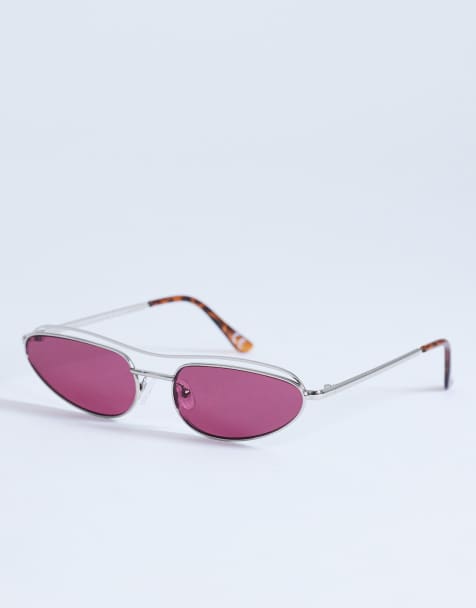 Topshop – Mexico – Sonnenbrille in Silber mit Metallgestell - view 1