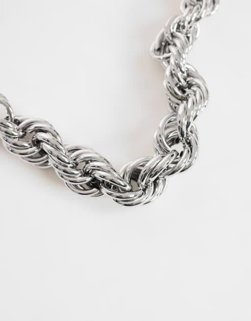 Topshop Mia twistketting in zilver, 4 van 4