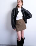 [Topshop] Topshop micro mini pelmet skirt in heritage check-Multi 10 MULTI