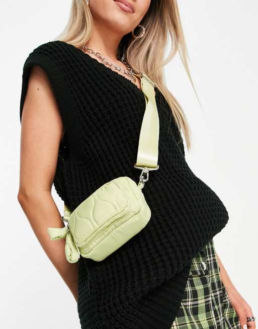 topshop triangle quilted shoulder bag