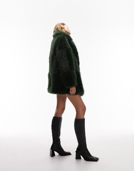 Green fur clearance coat mango