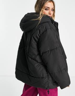 black mid length puffer