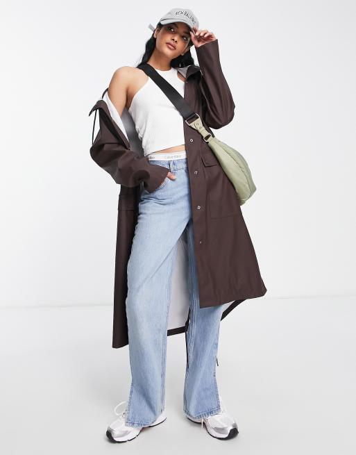 Topshop hooded 2025 rain mac jacket