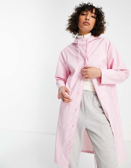 Topshop pink 2025 rain mac