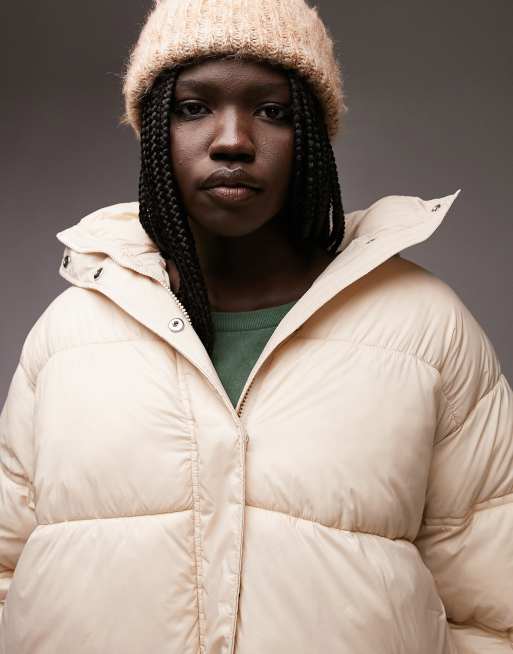 Topshop hooded puffer on sale jacket