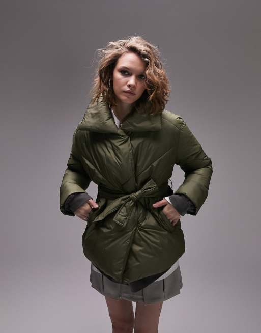 Topshop hotsell green puffer