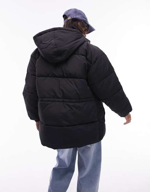 Waist length puffer jacket hot sale