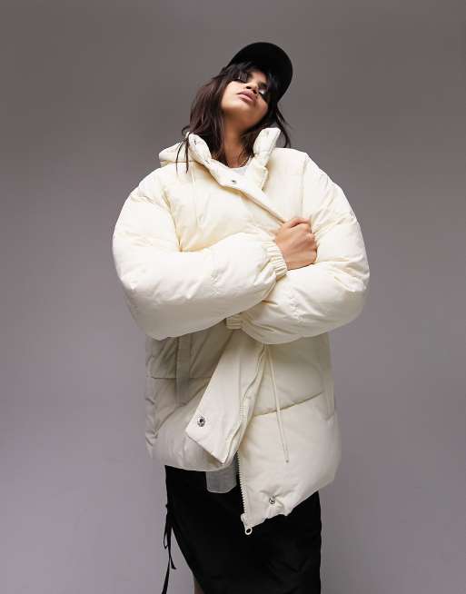 Topshop white 2025 puffer jacket