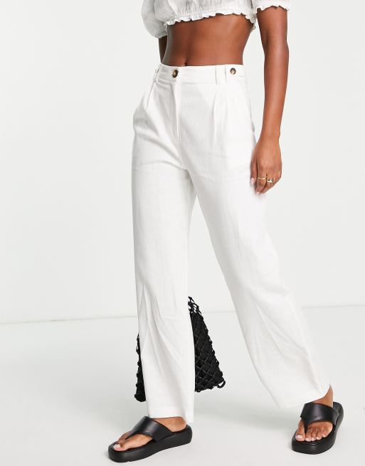 Straight fit Button Front Trousers, Pants