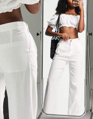 white button trousers