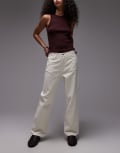 [Topshop] Topshop mid rise straight leg pants in buttermilk-Yellow 12 Buttermilk