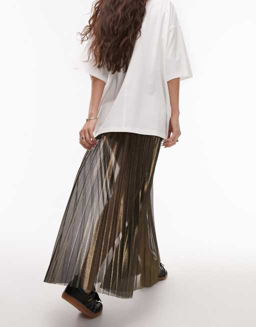 Long pleated skirt clearance topshop