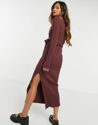 topshop burgundy dress