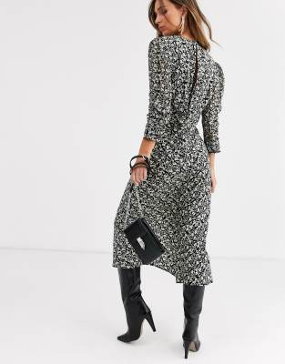 topshop split midi dress