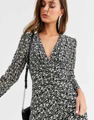 topshop split midi dress