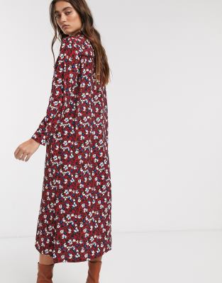 topshop burgundy dress