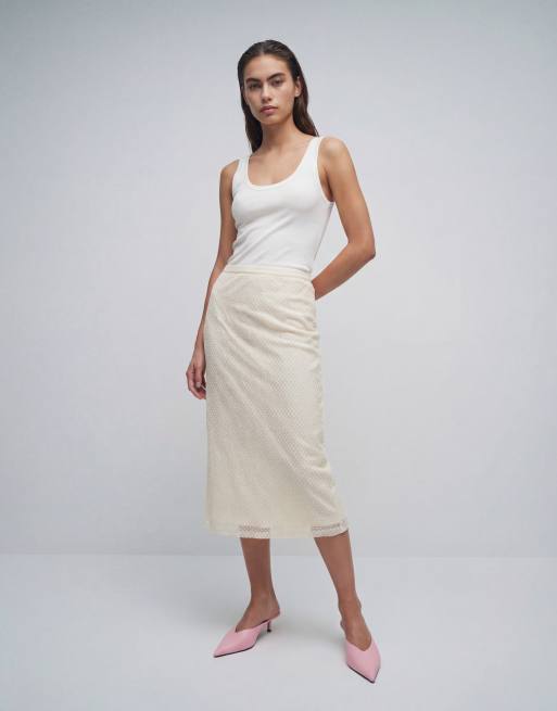 Topshop - Midirok versierd met lovertjes in ivoorwit, 9 van 12