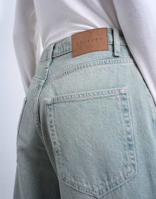 Topshop – Miętowozielone jeansy barrel ze średnim stanem, 5 z 7