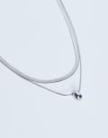 [Topshop] Topshop Mila waterproof stainless steel 2 pack snake chain necklace in silver tone One Size SILVER