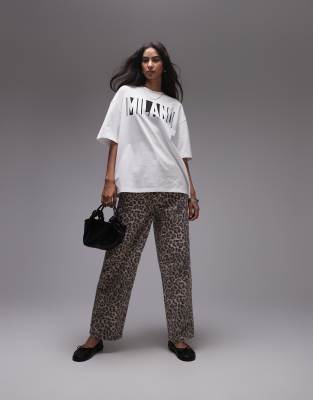 Topshop Milano Graphic Tee In White