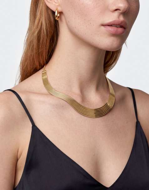 Topshop Miles collier ras-du-cou statement doré - view 1
