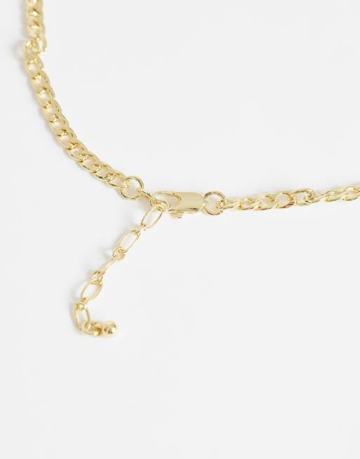 Topshop Miles statement choker ketting in goud, 3 van 4