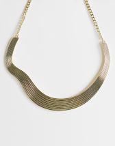 Topshop Miles statement choker necklace in gold