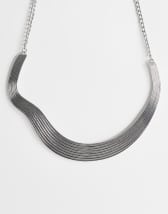 Topshop Miles statement choker necklace in silver
