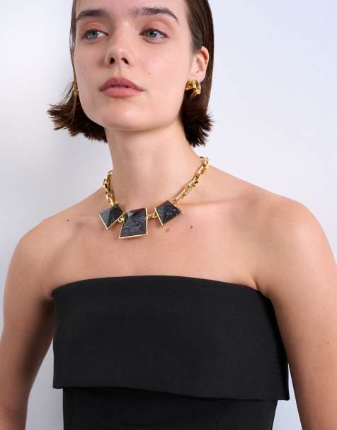 Topshop - Milo - Opvallende ketting in goud en zwart - view 1