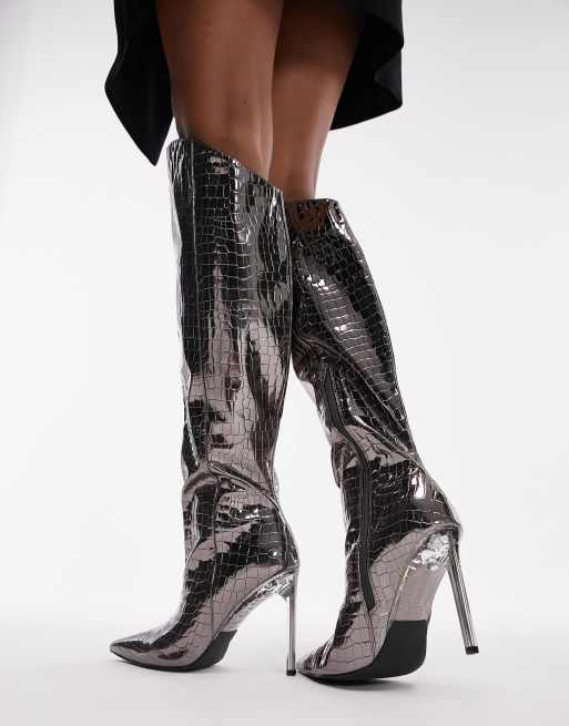 Thigh high boots 4 best sale inch heel