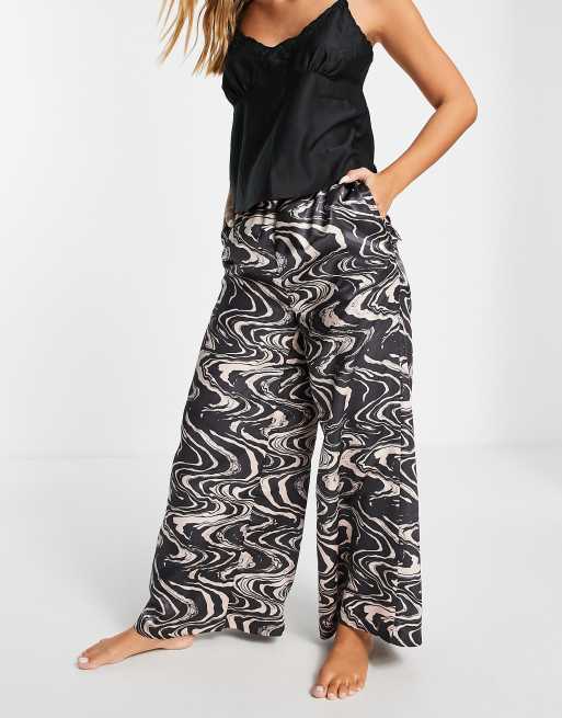 Topshop mineral print pajama bottoms in multi