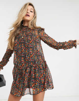 topshop floral mini dress