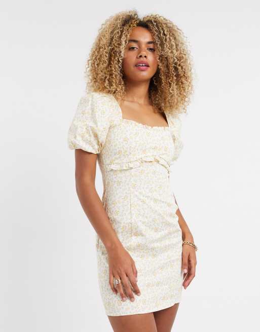 t shirt dress with puff sleeves