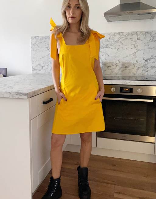 Topshop shop yellow dress