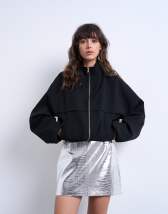 Mini-jupe Topshop Cocktail/fête - Noir Et Blanc, Motifs Graphiques En Maille - Taille 34/2 - Occasion TB