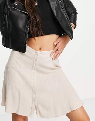 Jupe Noire Boutonnée Topshop Ligne A - Taille 6, Style Grunge, Doublée, Neuf Sans étiquettes