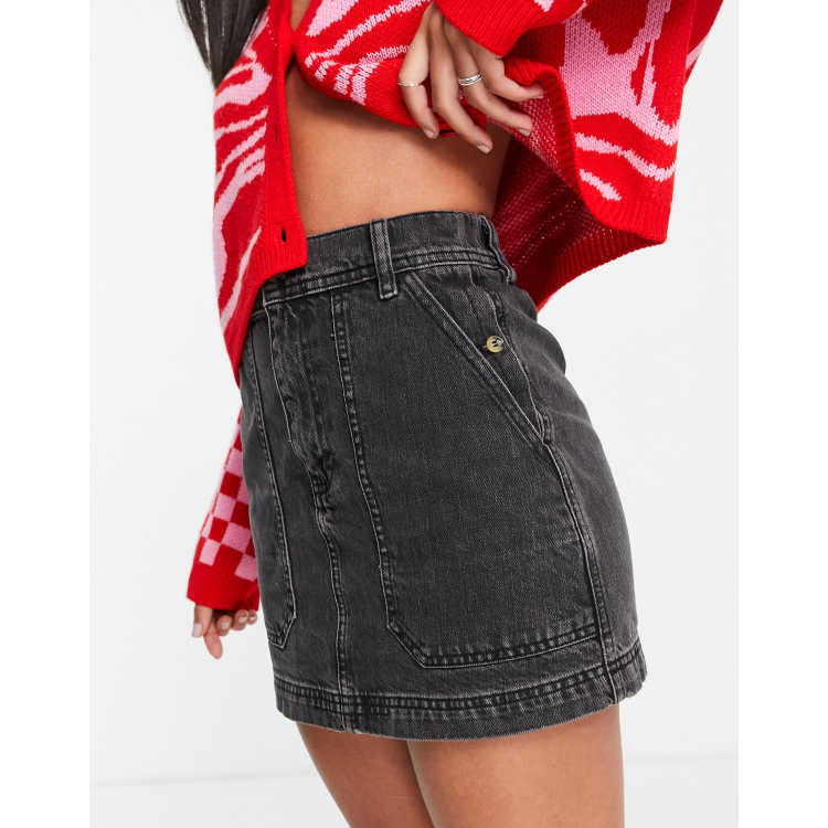 Jupe jean taille sale elastique