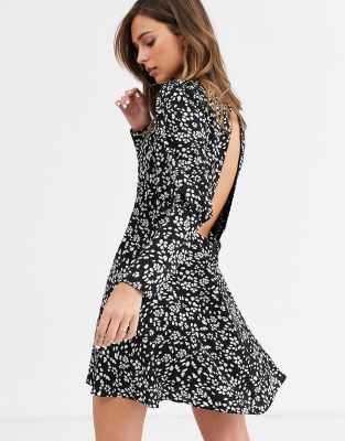 topshop floral tassel mini dress