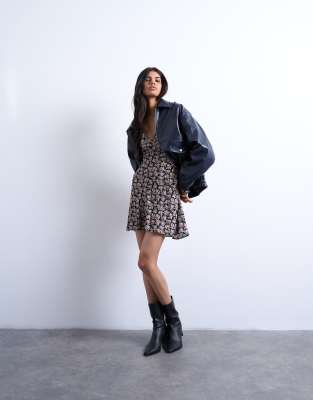 topshop black floral mini dress Topshop Black Floral Maxi Dress