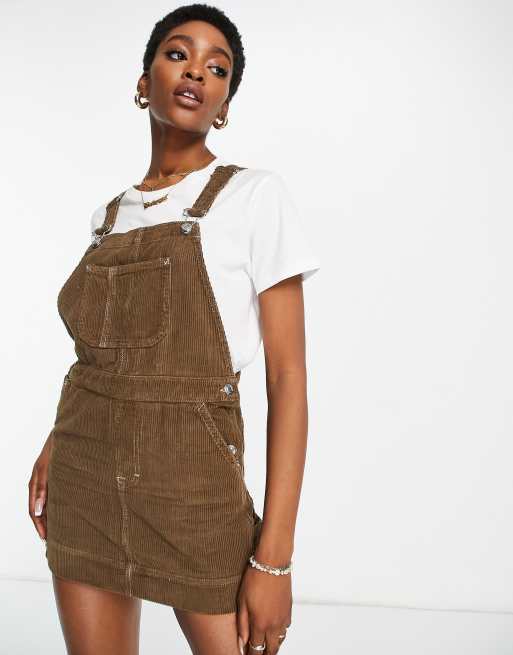 Topshop burgundy pinafore dress outlet