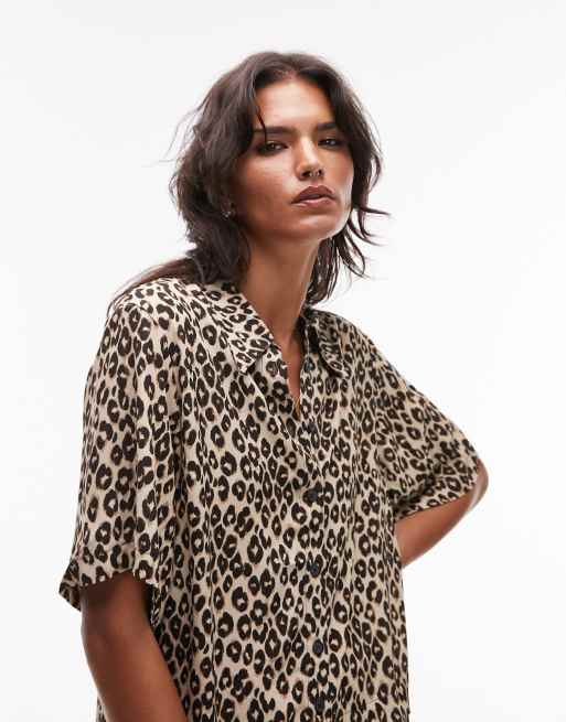 animal print shirt topshop