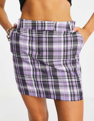 lilac tartan skirt