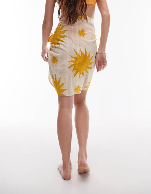 Topshop - Mini strandsarong-rok met zonneprint, 5 van 5