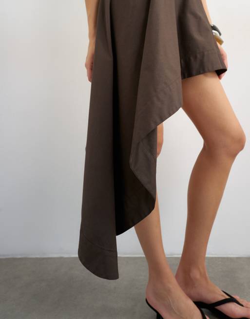 Topshop - minifalda asimétrica en chocolate, 5 de 5