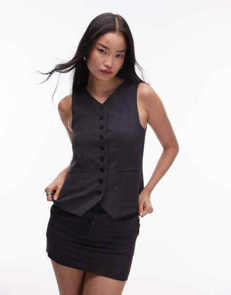 Topshop - Minigonna sartoriale antracite - view 1