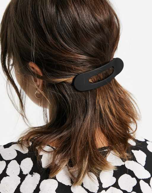 Topshop - Minimalistische haarclip met uitsnijding in mat zwart, 2 van 4