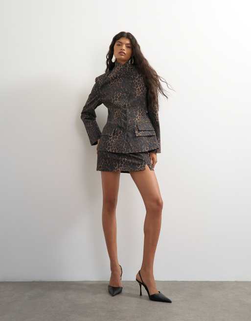 Topshop Minirock mit Leopardenmuster als Kombiteil, 2 von 5