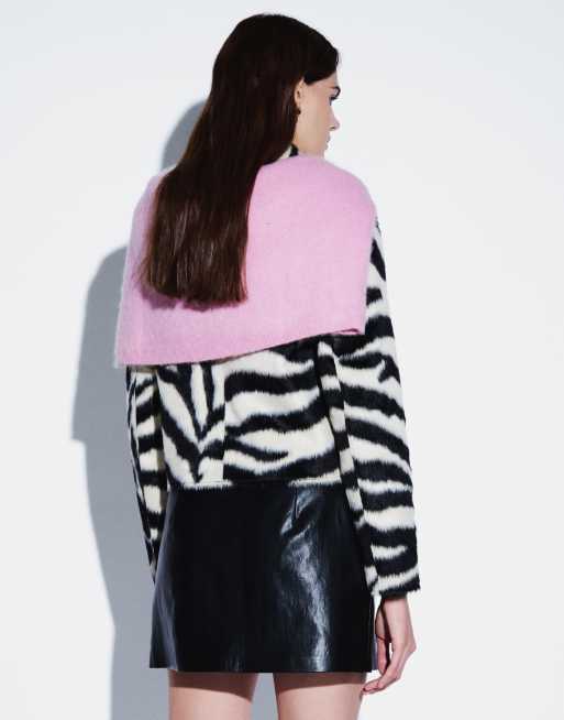 Topshop minirok van imitatieleer met frogsluiting in zwart, 3 van 5