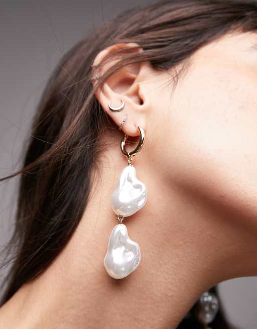 Topshop clearance pearl earrings